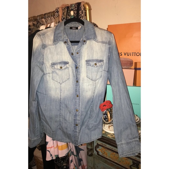 Denim Button Down Shirt, by BDG for Urban Outfitters - Picture 3 of 17